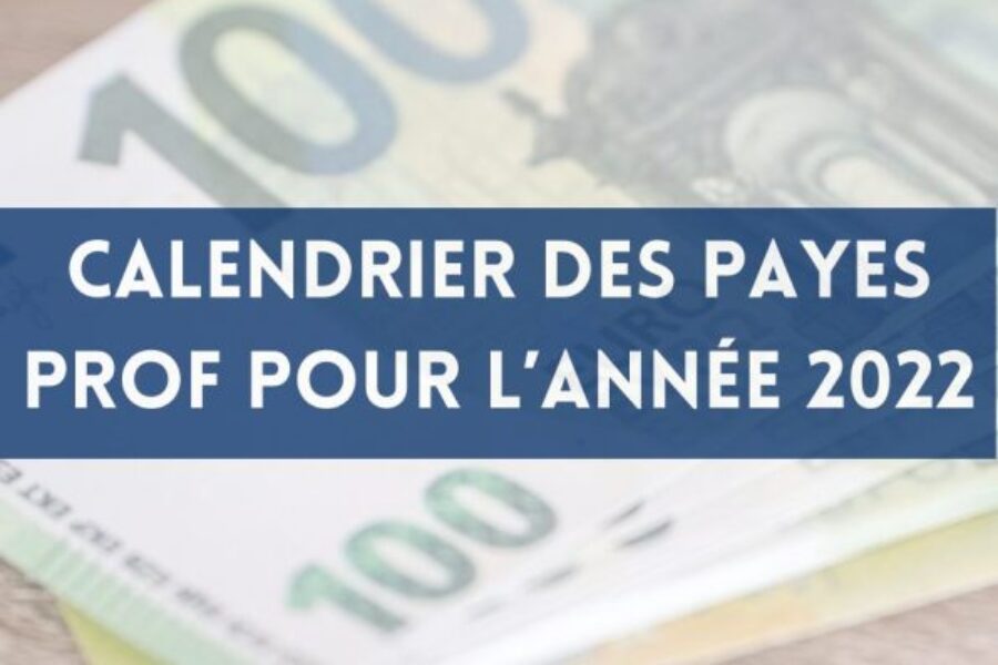 calendrier paye prof