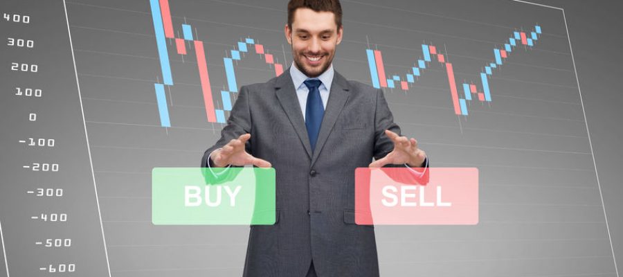 businessman or stock broker over forex chart