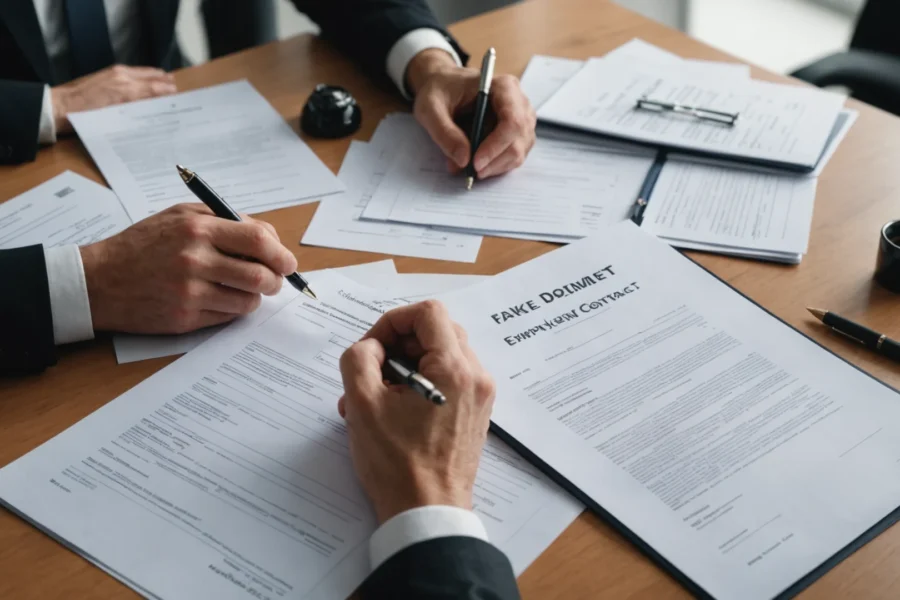 faux contrat de travail par l'employeur