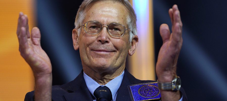 FAYETTEVILLE, AR - JUNE 1: Jim Walton claps at the Walmart shareholders meeting event on June 1, 2018 in Fayetteville, Arkansas. The shareholders week brings thousands of shareholders and associates from around the world to meet at the company's  global headquarters. (Photo by Rick T. Wilking/Getty Images)
